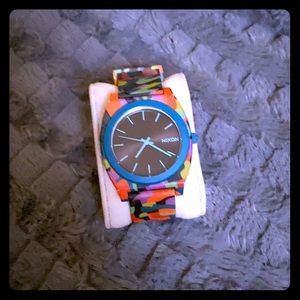 Nixon Time Teller Watch Colorful Camo